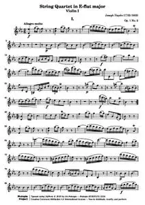 HaydnFJ - String Quartet in E-flat major