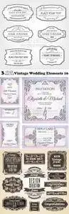 Vectors - Vintage Wedding Elements 16