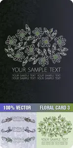 Stock Vector - Floral Card 3