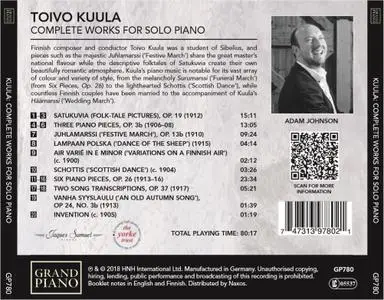 Adam Johnson - Toivo Kuula: Complete Works for Solo Piano (2018)