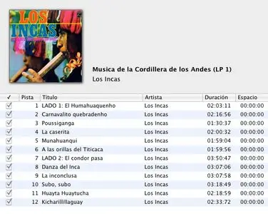 Los Incas - Musica de la Cordillera de los Andes (2 LP / FLAC)