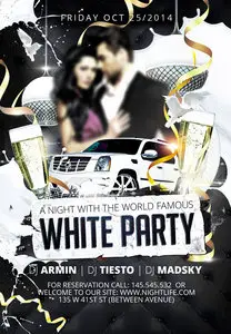 Flyer Template - White Party 2 Party