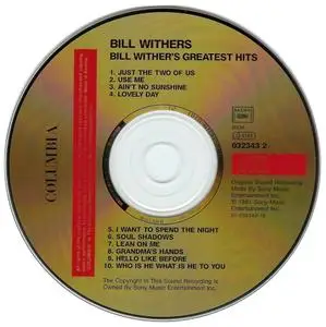 Bill Withers - Bill Withers' Greatest Hits (1981) [1998, Reissue] {Best of the Best Gold}