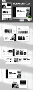 Bold Contrast - Fashion Powerpoint WWUJGRN