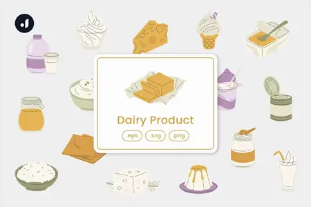 EE - Dairy Product Illustration 5CFHVR9