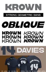 Krown - Geometric Sans Serif Font Family