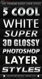 White Modern 3D Glossy Layer Styles