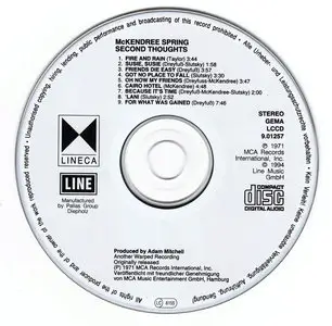 McKendree Spring - Second Thoughts (1970)