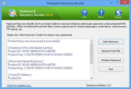 Password Recovery Bundle 2014 Enterprise Edition 3.2 Portable
