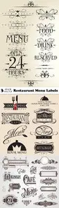 Vectors - Restaurant Menu Labels