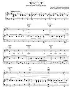 Tonight (from West Side Story) - Leonard Bernstein, Stephen Sondheim, West Side Story Musical (Piano-Vocal-Guitar)