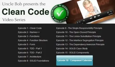 Clean Coders - Clean Code Video Series - Episode 1-16 Completed [Full HD] (2013)