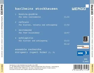 Karlheinz Stockhausen - Kontra-Punkte, Refrain, Zeitmasze & Schlagtrio - Ensemble Recherche, Rupert Huber (2009) {WERGO}