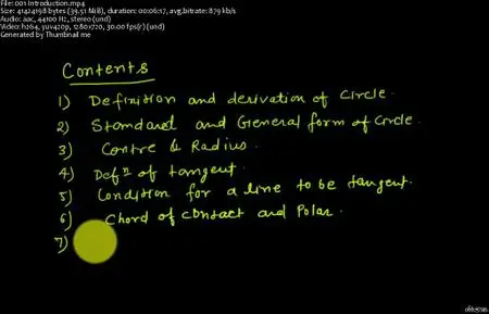Maths Coordinate Geometry - Circles and System of Circles