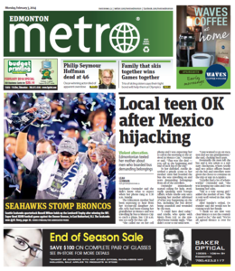 Metro [Canada -  Van | Tor | Mon | Ott | Edm | Hal | Lon | Win | Sas], 03. February 2014