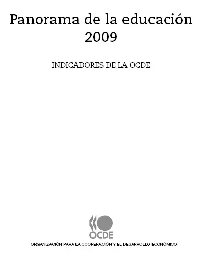 Panorama de la educación 2009: Indicadores de la OCDE