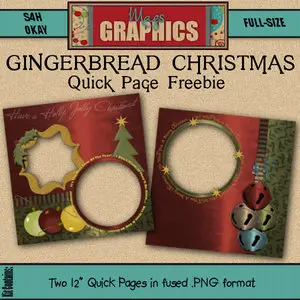 Scrap Quick Pages - Gingerbread Christmas Frames
