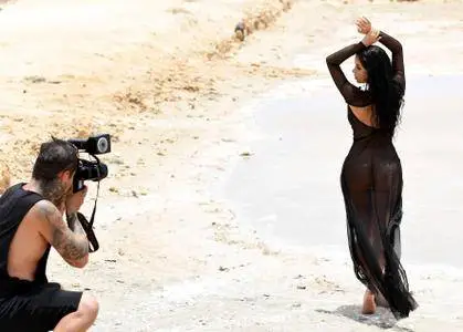 Demi Rose on the beach in Cape Verde on August 11, 2017