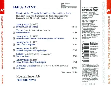 Paul Van Nevel, Huelgas Ensemble - Febus Avant!: Music at the Court of Gaston Febus (1331-1391) (1992)