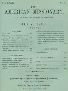 «The American Missionary — Volume 32, No. 07, July 1878» by Various