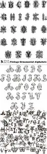 Vectors - Vintage Ornamental Alphabets