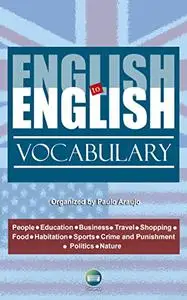 English to English vocabulay divided into 12 different topics