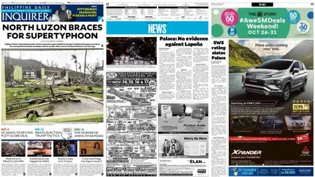 Philippine Daily Inquirer – October 29, 2018