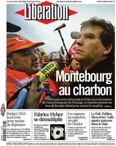 Libération du Vendredi 28 Septembre 2012