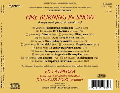 Jeffrey Skidmore, Ex Cathedra - Fire burning in snow: Baroque Music from Latin America - 3 (2008)