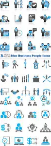 Vectors - Blue Business People Icons