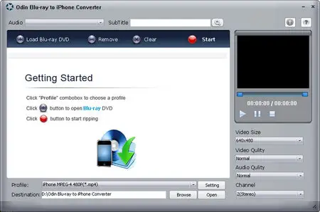 Odin Blu-ray to iPhone Converter 4.3.3