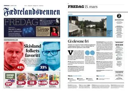 Fædrelandsvennen – 15. mars 2019