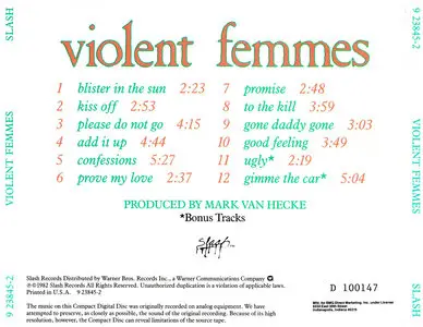 Violent Femmes - Violent Femmes (1983) US Press