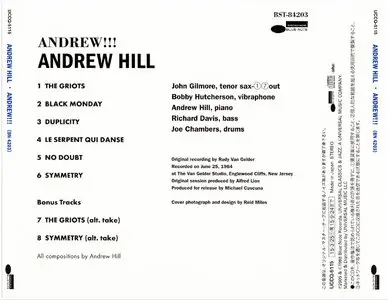 Andrew Hill - Andrew!!! (1964) {Blue Note Japan SHM-CD UCCQ-5115 rel 2015} (24-192 remaster)