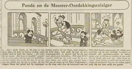 Kranten Strips 00 Panda V011 Panda En De Meester Ontdekkingsreiziger Haarlems Dagblad 1948