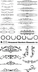 Vectors - Ornament Borders Elements 12