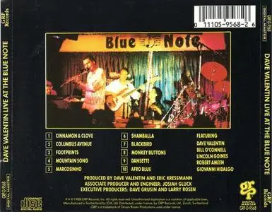 Dave Valentin - Live At The Blue Note (1988) {GRP}