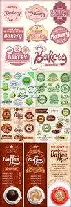 Vector - Labels for bakery and cofe