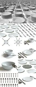 Stock Photo Collection of pictures of tablewares