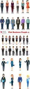 Vectors - Flat Business People 4