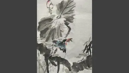 Relax With Chinese Painting - Lotus Flower & Kingfisher