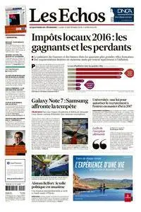 Les Echos du Lundi 12 Septembre 2016