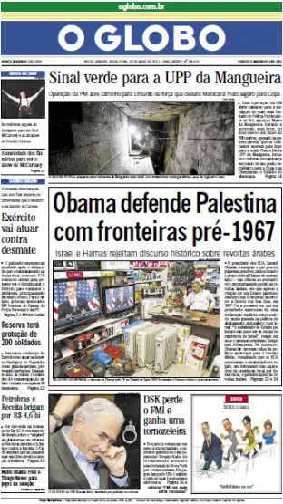 Jornal O Globo - 20 de maio de 2011