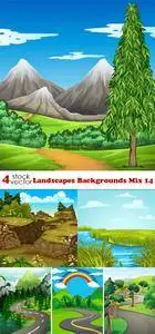 Vectors - Landscapes Backgrounds Mix 14