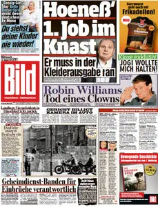 Bild Zeitung vom 13 August 2014