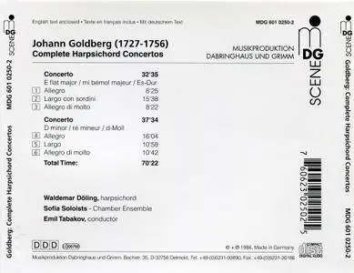 Waldemar Doling, Sofia Soloists, Emil Tabakov - Goldberg: Complete Harpsichord Concertos (1986)