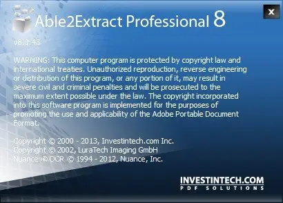 Able2Extract Professional 8.0.43.0