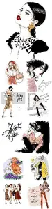 Fashion girl with accessories and stylish clothes