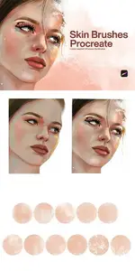 Procreate  10 Skin Brushes Procreate 24239372
