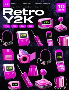 EE - Retro Y2K 3D Icon Set SYLN4GP